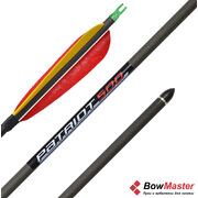 Карбоновая стрела для лука Bowmaster Patriot 500 с натуральным оперением 5 дюймов