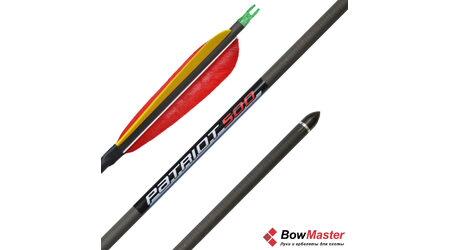 купите Карбоновая стрела для лука Bowmaster Patriot 500 с натуральным оперением 5 дюймов в Екатеринбурге