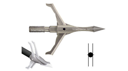 купите Охотничьи наконечники CarbonExpress F-15 Expandable Dual Blade раскрывающиеся, 100 гран, 5 лезвий (3 шт.) в Екатеринбурге