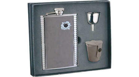 купите Подарочный набор: фляга "Пуля" 0 S.Quire 1508YGB-7-B, 3 стаканчика и воронка в Екатеринбурге