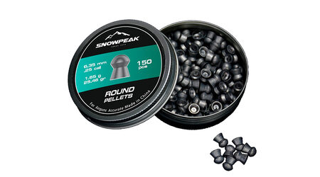 купите Свинцовые пульки для пневматики SnowPeak Round калибр 6.35 мм в Екатеринбурге