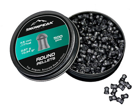 Купите cвинцовые пульки для пневматики SnowPeak Round Heavy калибр 4.5 мм в Екатеринбурге в нашем магазине