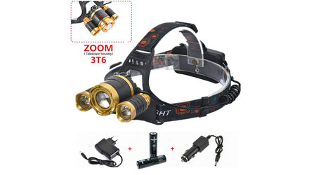 купите Светодиодный налобный фонарь Boruit HL-006 (Cree XML T6 + 2 Q5) 2200 люмен в Екатеринбурге