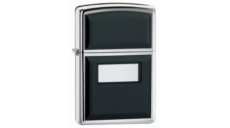 купите Зажигалка Zippo 355 Ultralite Black High Polish Chrome (зеркальный хром, накладки из черного пластика) в Екатеринбурге
